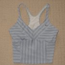 Womens Nike Dri-Fit Shelf Bra Racerback Tank Top Large 12-14 Blue Athletic Yoga