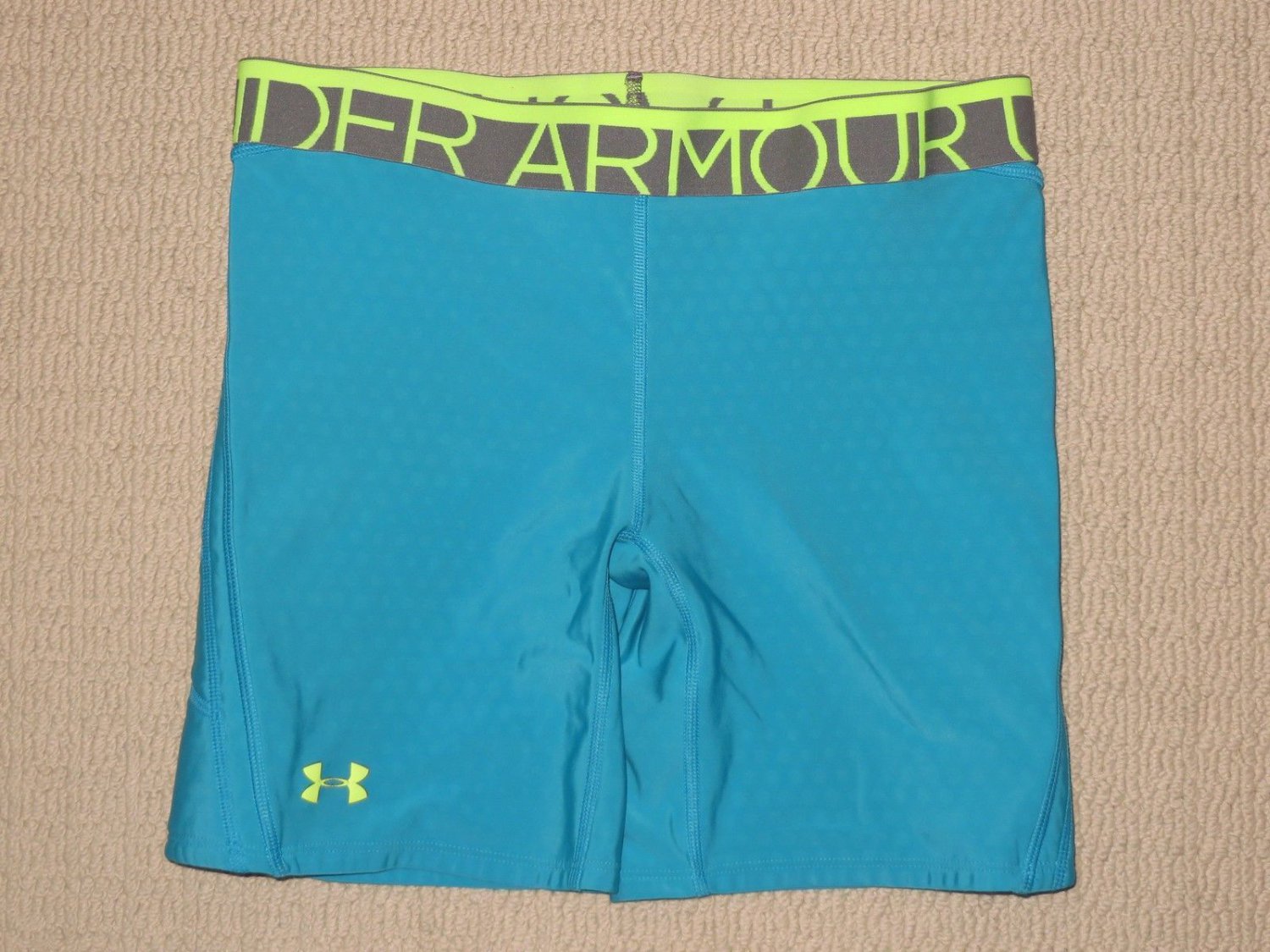 Womens Under Armour Padded Sliding Base Layer Compression Shorts MD Medium Blue