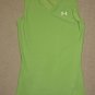 Womens Under Armour Base Layer Compression Sleeveless Tank Top Medium MD Green
