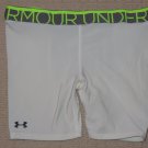 Womens Under Armour Padded Sliding Base Layer Compression Shorts Large LG White