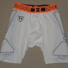 Boys Under Armour UA Fitted Pocket Cup Compression Shorts Youth Medium YMD White