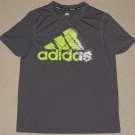 Boys Adidas Climalite Keeps You Dry Short Sleeve Shirt Youth Medium 10-12 Gray