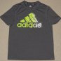 Boys Adidas Climalite Keeps You Dry Short Sleeve Shirt Youth Medium 10-12 Gray