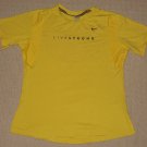 Womens Nike Fit Dry Livestrong Vent Short Sleeve SS Shirt Large 12-14 Yellow