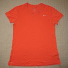Womens Nike Dri-Fit Running Work Out Athletic Fitness Yoga Shirt L Large Orange