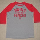 Boys Under Armour UA Loose Swing for the Fence 3/4 Sleeve Shirt Youth Large YLG
