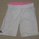 Girls Adidas Climalite Base Layer Compression Padded Shorts Youth Small White