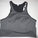 Womens Under Armour Sports Bra Racerback Tank Top MD Medium Gray Black Athletic