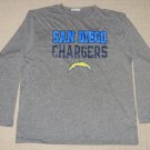 NFL Team Apparel San Diego Chargers Compression Long Sleeve Shirt XXL 2XL Gray