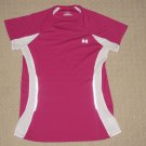 Womens Under Armour Heatgear Short Sleeve SS Shirt Top SM Small Pink Athletic