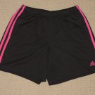 Womens Adidas Running Athletic Fitness Workout Gym Shorts 3 Stripes Small Black