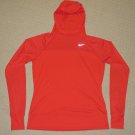 Womens Nike Dri-Fit Lightweight Thumb Holes Hoodie Pullover Medium Orange Yoga