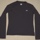 Womens Under Armour Long Sleeve LS Shirt MD Medium Athletic Black Workout