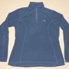 Womens The North Face Microvelour 1/4 Zip Fleece Pullover Jacket Small Blue