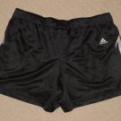 Womens Adidas Running Athletic Fitness Workout Shorts 3 Stripes Medium Black