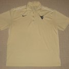 NCAA West Virginia Mountaineers Nike Dri-Fit SS Golf Polo Shirt Large Beige