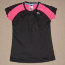 Womens Adidas Climalite Short Sleeve SS Shirt Top Small Black Pink Athletic