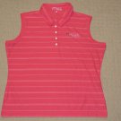 Womens Nike Dri-Fit Rice Lake Golf & Country Club Sleeveless Polo Shirt XL Pink