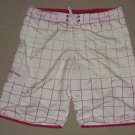 Mens Aeropostale Board Beach Surf Swim Suit Long Shorts Trunk Sz: 36 White Red