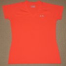 Womens Under Armour Heatgear Semi-Fitted Short Sleeve Shirt Top Medium MD Orange