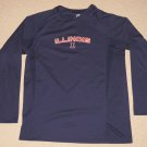 NCAA Illinois Fighting Illini Long Sleeve LS Shirt Adult Large Blue Pro Player