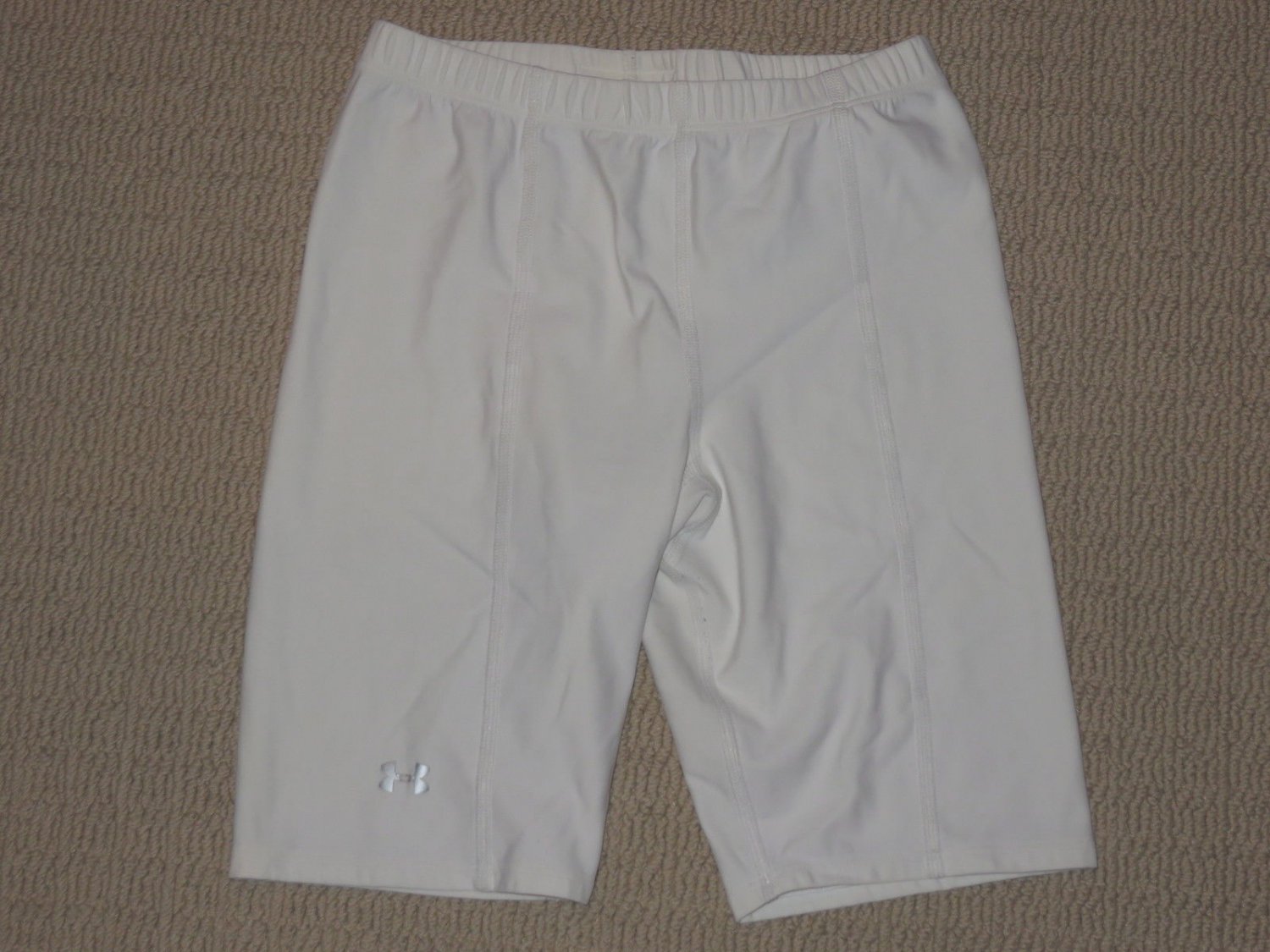 Womens Under Armour Protective Base Layer Compression Shorts MD Medium White