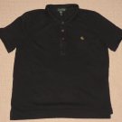 Womens Lauren Ralph Lauren  Short Sleeve SS Casual Polo Shirt Large Black Cotton