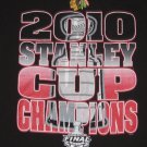 NHL Stanley Cup Final 2010 Chicago Blackhawks Champions T Shirt Youth XL Black