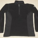 Womens The North Face 1/4 Zip Fleece Pullover Sweatshirt Jacket Medium Black