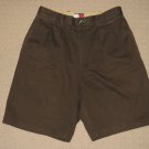 Mens Tommy Hilfiger Causal Dress Pleated Shorts Sz: 31 Solid Brown 100% Cotton