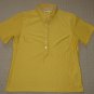 Womens Greg Norman Play Dry Short Sleeve SS Golf Polo Shirt L Large Yellow Poly.