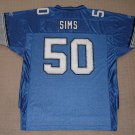 NFL Football Vintage Detroit Lions Ernie Sims #50 Jersey L Large Reebok RBK