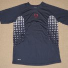 Boys Nike Tiempo Fit Dry Short Sleeve SS Shirt Youth Large 14-16 Blue Athletic