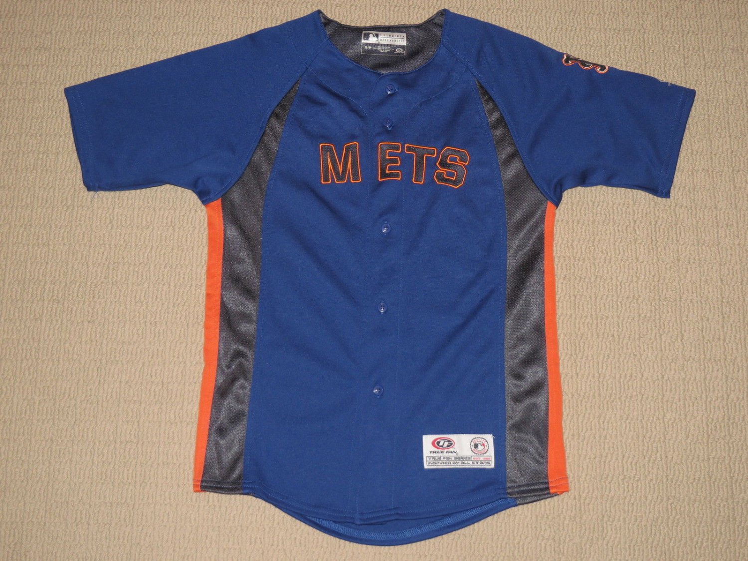 MLB Baseball New York Mets Sewn Jersey Youth Small Genuine Merchandise True Fan