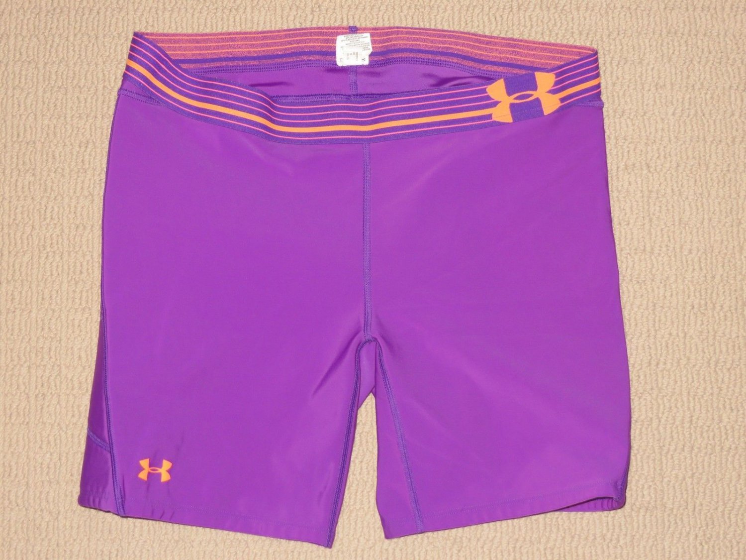 Womens Under Armour Padded Sliding Base Layer Compression Shorts XLarge Purple