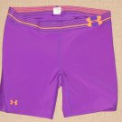 Womens Under Armour Padded Sliding Base Layer Compression Shorts XLarge Purple