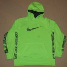 Boys Nike Therma-Fit Hoodie Sweatshirt Pullover Jacket Youth Large Neon Green