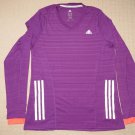 Womens Adidas Climacool Athletic Fitness Running Long Sleeve Shirt Large Purple