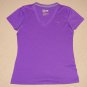 Womens Nike Dri-Fit Regular Fit Shirt Top V-Neck Medium Purple Athletic Running