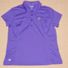 Womens Adidas Climate Short Sleeve SS Tennis Golf Polo Shirt Top Large Purple