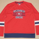 NHL Hockey Montreal Canadiens Habs Long Sleeve LS T-Shirt Youth Medium 10-12 Red