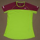 Womens Nike Miller Dri-Fit Running Short Sleeve SS Shirt L Large Yellow Purple