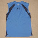 Boys Under Armour UA Heatgear Sleeveless Tank Top Youth Medium YMD Blue Athletic