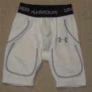 Boys Under Armour Cup Pocket Base Layer Compression Shorts Youth Small YSM White