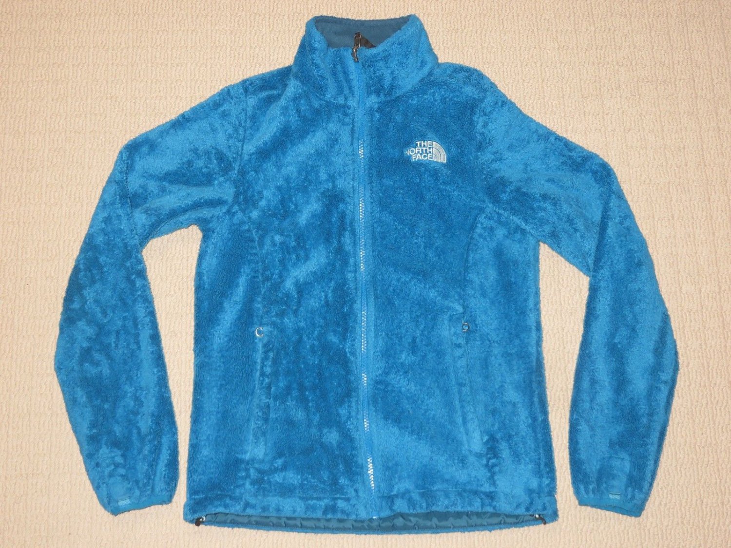 Womens The North Face Full Zip Osito Fleece Jacket Coat XS Extra Small Blue
