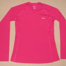 Womens Reebok Play Dry Athletic Running Workout Long Sleeve LS Shirt Medium Pink