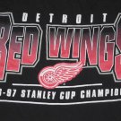 VTG Starter NHL Detroit Red Wings 1996-97 Stanley Cup Champions T Shirt XL Black