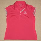 Womens Adidas Climacool Des Moines Golf Country Club SS Polo Shirt Medium Pink