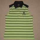 Womens Ashworth Playa Mujeres Golf Club Sleeveless Shirt Medium Striped Green