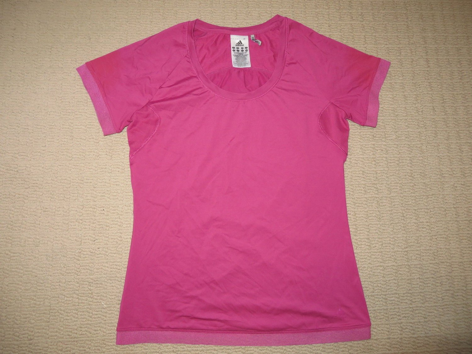 Womens Adidas Climacool Running Work Out Athletic Fitness Yoga Shirt Medium Pink